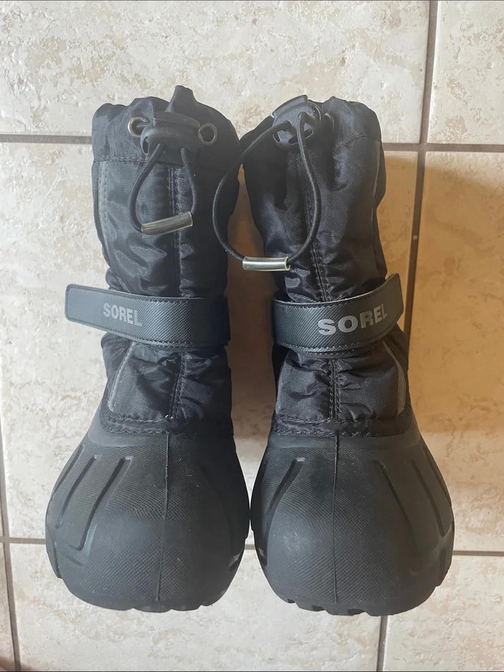 Sorel Kids Flurry Black/Gray Insulated Snow Boots
